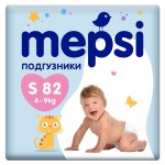 Подгузники, Mepsi (Мепси) 4-9 кг р. s №82 арт. 0138 премиум