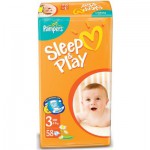 Подгузники, Pampers (Памперс) 7-18 кг р. 4 №14 слип энд плей макси ромашка